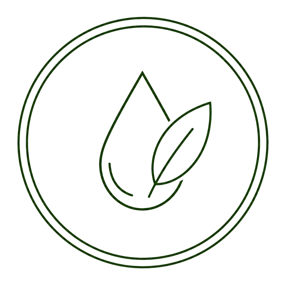 Leaf droplet icon